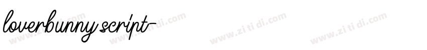 loverbunny script字体转换